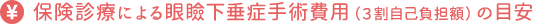 保険診療による眼瞼下垂症手術費用(3割自己負担額)の目安